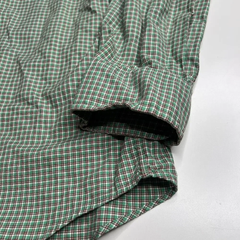 Lot 2 Ralph Lauren Men’s XL Button Down Shirts Blue & Green‎ Plaid 100% Cotton - Picture 6 of 14